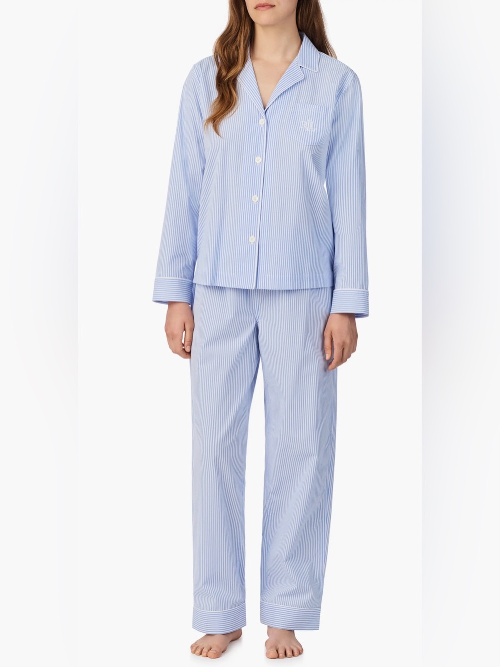 NWT RALP LAUREN Stripe Long Sleeve Cotton Pajamas S